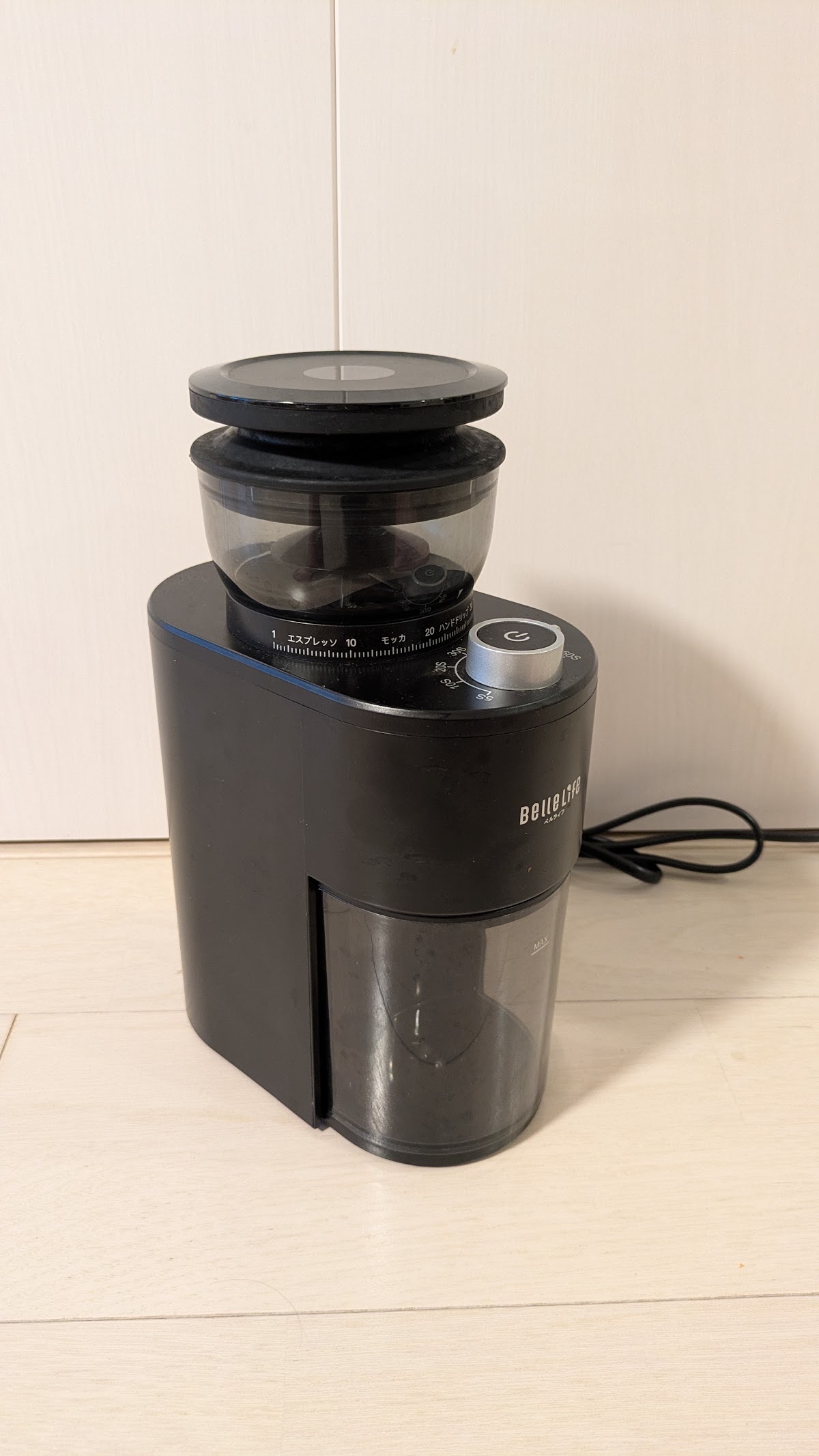 実際に使用しているBelleLifeの電動コーヒーミル